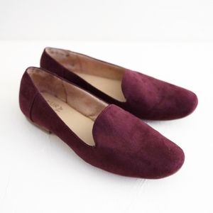 Naturalizer Burgundy Suede Loafers Flats Classic